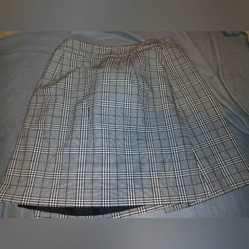 EUC A New Day Plaid Lined Wrap Skirt 4 - Picture 6 of 6